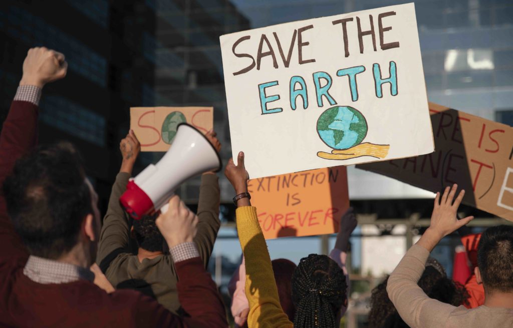 Protestplakat auf Klima-Demo