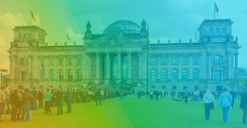 Tag der Klimademokratie: Blick auf den Bundestag